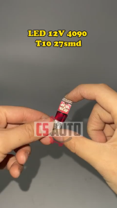 Led 4090 T10 12V 27smd Bulb Bright White Red Yellow Green Yellow Colour plug in SMD Meter CS (1pc)