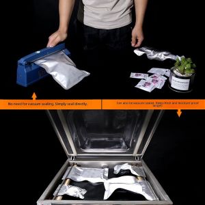 Thickened High-Temperature Resistant Pure Aluminum Foil Food Vacuum Packaging Bag Ready-To-Eat Meal Preservation Bag Heat-Sealed Light-Proof