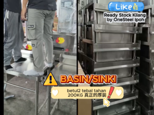 120CM BASIN COMMERCIAL 不锈钢水槽洗盘/4 FEET SINK BASUH CUCI DOUBLE/ LARGE SIZE SINGLE/ INDUSTRIAL GRADE/ KICTHEN EQUIPMENT