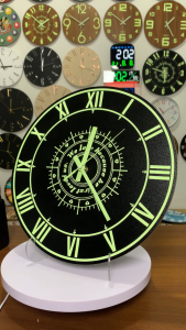 Luminous Wall Clock Glow in the Dark Bible Cross Home Decor Living Room/Bedroom For Gift Big Size