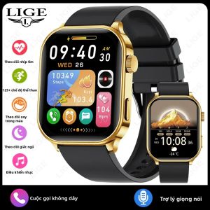 LIGE | Đồng Hồ Thông Minh LIGE 2026 Mới Màn Hình HD 2.01 Dành Cho Nam Nữ Hỗ Trợ Gọi Điện Không Dây Theo Dõi Thể Dục Đo Nhịp Tim Tương Thích Với Android Và IOS