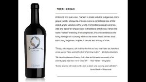 ZORAH Karasi 2017 Armenian Red Wine Half Case - Premium Zinfandel Blend 6x750ml