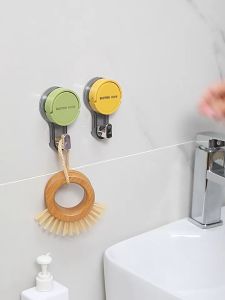 Strong Suction Cup Hook Wall Vacuum Key Coat Bag Hanger Hook Bathroom Kitchen Waterproof Robe Coat Towel Storage Hook Accessorie