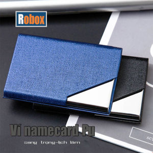 [HCM]Hộp đựng card visit inox bọc da pu bền nhiều màu tùy chọn
