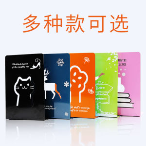 Creative Book Stand Metal Shelf Bookend Book Holder Book End Large Medium and Small Bookshelf Simple Iron Desktop Thickened Library Storage Student Children Ins Style Partition Book Stand Iron Partition Book Support