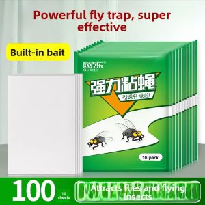 MONLEYTA | Extra Large Strong Adhesive Fly Paper Mosquito Killer Sticky Fly Board Home Use Thickened Glue Fly Trap Manleyta X0708095817