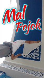 MAL STENSIL ORNAMEN SISI POJOK