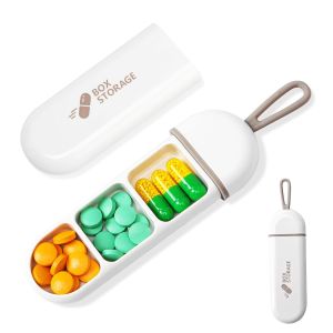 MINI Daily Pill Neat And Tidy Pill Management Travel Pill Box กล่องเล็กๆพกพาสะดวกกันน้ํา 3 ครั้งต่อวัน