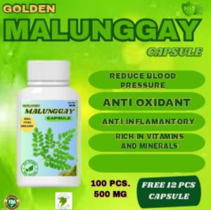 ORIGINAL PURE ORGANIC MALUNGGAY/MORINGA CAPSULE 100pcs+FREE 12 PCS. CAPSULE 100% Pure and Natural