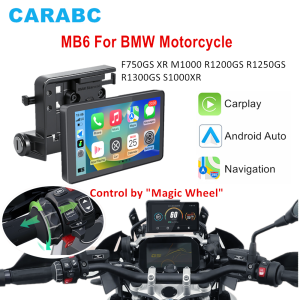 CARABC 6" Motorcycle GPS Navigation Wireless Carplay Android Auto For BMW F750GS XR M1000 R1200GS R1250GS R1300GS S1000XR