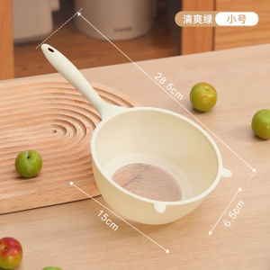 Kitchen Drain Spoon Oil Residue Flour Sieve Tea Residue Filter Spoon Plastic Material Cooking Utensil Drain Net Spoon