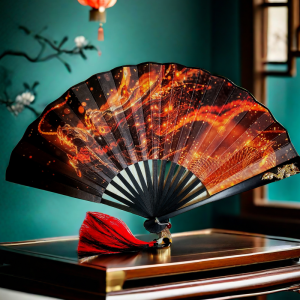 10 Inch Dragon Scale Folding Fan Mens Ancient Costume Style Ladies Dragon Patterned Retrospective Craft Fan Home Decor
