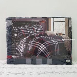 Queen Size - ชุดเครื่องนอนผ้าคอตต้อนลายตาราง สไตล์ยุโรป