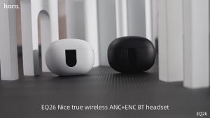 【NEW Connect Two Devices】HOCO EQ26 TWS True Wireless Headset ANC+ENC Noise Reduction Bluetooth Earphone With Mic Stereo In-ear Music Sports Earbuds For All Smartphones Universal