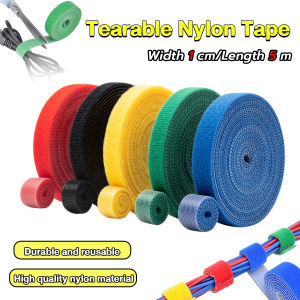 LoviRa 5m Nylon Tape Cable Organizer Tearable Cable Ties Strap Reusable Back to Back Nylon Straps Magic