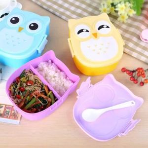 1 Chiếc Di Động Nhựa Hộp Bento Thân Thiện Với Môi Trường Chống Rò Rỉ Hoạt Hình Hộp Cơm Trưa Cho Trẻ Em Học Sinh Hộp Đựng Thực Phẩm Thùng Đồ Ăn Bộ Đồ Ăn Dao Kéo