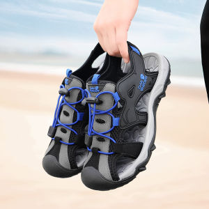 รองเท้าแตะชายหาดระบายอากาศได้ดีสำหรับเด็กและเยาวชน ป้องกันกลิ่น รองเท้าแตะแบบสวมสบายสำหรับฤดูร้อน 2025 รองเท้าแตะ Caddy Wolfclaw