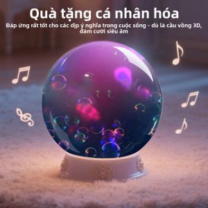 Quả Cầu Pha Lê Video 3D Có Đế Đèn Ngủ Tích Hợp Máy Nghe Nhạc MP4 - Quà Tặng Sinh Nhật Cưới Hỏi Giáng Sinh - Đèn Quả Cầu Lưu Giữ Kỷ Niệm