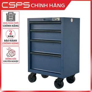 Tủ dụng cụ CSPS 61cm - 04 hộc kéo màu xanh dương kèm bánh xe