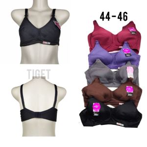 3 PCS BH Bra Sport Wanita Perempuan Dewasa Tanpa Kawat Busa Tipis Ukuran Big Size Jumbo 44 46 Murah A-lisa