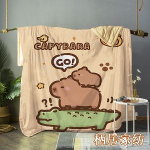 Pure Cotton Cartoon Cavy Air Conditioned Quilt Summer Thin Quilt for Students Dormitory Single Double Bed Quilt Chinese Brand