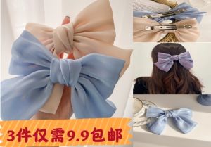 นางเงือกซีด ผ้าซาติน กิ๊บติดผม สไตล์ฝรั่งเศส ปมผีเสื้อ เสื้อท่อนบน คลิป Forest System อุปกรณ์เสริมผมกิ๊บ ทันสมัย Hairgrips