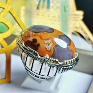Cincin Batu Natural Motif Unik Batu Classic Langka(Jumbo)