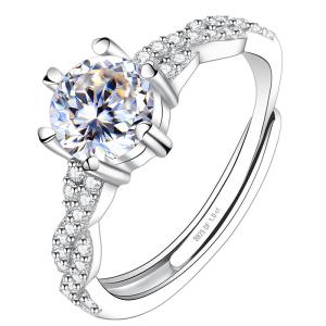 East Beauty | Proposal Engagement Ring Silver Moissanite