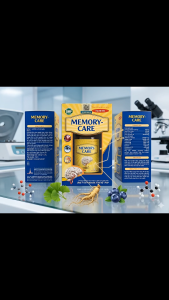 Viên uống bổ não Memory-Care – Hoạt huyết tăng cường trí nhớ & lưu thông máu não (Hộp 60 viên).