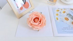 5pcs 10cm Artificial Rose Flower Head Wedding Headdress Decoration DIY Flower Wall Gift Box Craft Fake Flower