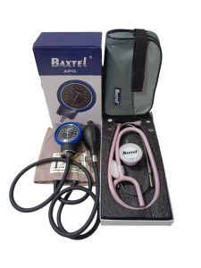 Baxtel APG Blue Aneroid Sphygmomanometer With Lavender Deluxe Stethoscope