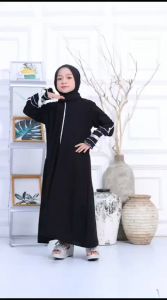 Gamis Abaya Turkey Anak Hitam Dubai Plisket Tangan 872 Kids Muslim Syari Model Terbaru Perempuan Cewek Muslimah Anak 12 Tahun Couple Ibu dan Anak Ym deFashion