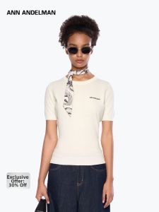 ANN ANDELMAN | Stacked Pleats Knitted Short Sleeve T-shirt