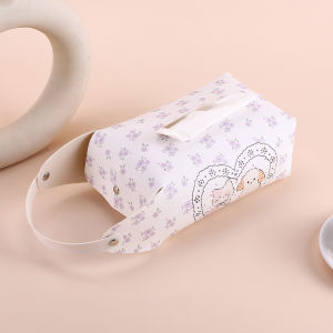 2025 New Cute Cartoon Tissue Box Car Hanging Living Room Bedroom Office Decorative Storage Tissue Holder Paper Towel Organizer