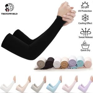 Ice Sleeves Summer Ice Silk Sun Protection Sleeves Breathable Men and Women Outdoor Driving Hand Sleeves Arm Sleeves Sleeves
