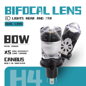 CAROLYN H4 LED Projector Lens Car Headlight Bulb Motorcycle Spotlights High Low Light Fog lamp 80000LM 80W CANBUS Turbo 12V 24V