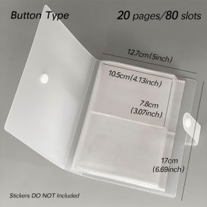 80/240 Slots Nail Stickers Storage Book Large Capacity Exhibition Photo Album Card Package Button Type Manicure Sticker Notebook
