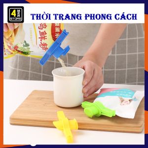 Kẹp Miệng Túi Gói Thực Phẩm CÓ NẮP MỞ RÓT Tiện Dụng - Kẹp Niêm Phong Khóa Kín Bảo Quản Thức Ăn Bim BimGia Vị Bánh Kẹo