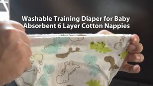 Cotton Multi-Layer Washable Baby Underwear Printed Toddler Diaper