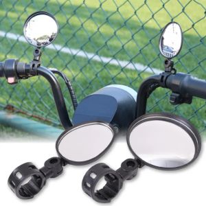 2Pcs Motorcycle Bicycle Mirror Handlebar Rearview Reflector Mirror for Scooter Universal 360° Rotation Adjustable