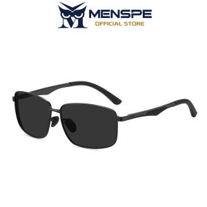 MENSPE Men Polarized Sunglasses Night Vision Sunglasses Color Change Retro Square Sunglasses UV400 Aluminum Magnesium Carbon Fiber Legs Eyewear Ultra Light Anti Glare Glasses Outdoor Sports Driving Sunglasses