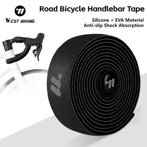 West Biking | WEST BIKING Silicone EVA Road Bike Handlebar Tape 3mm Thick High Elastic Anti Slip Shock Absorption Cycling Bar Wrap with 2 Plug
