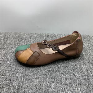 ของแท้ หนัง รองเท้าแม่ Oxford นุ่ม ด้านล่าง กันลื่น 36-41 ขนาด ส้นแบนสบาย นิ้วเท้ากลม ลำลอง รองเท้าแฟชั่น