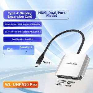 Wavlink | Dual HDMI 4K Display Adapter with PD 95W Charging USB-C Dock
