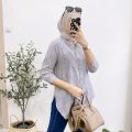 Atasan Wanita Salur Bahan Rayon Premium/Blouse wanita Terbaru/kemeja rayon Premium / Kemeja Rayon Oversized / Kemeja katun rayon / Kemeja Kantor / Blouse Wanita / Kemeja Murah/atasan wanita terbaru/ blouse wanita import/blus wanita. 