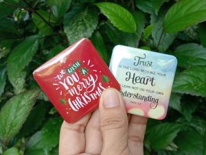 Personalized Square Fridge magnet 50mm x 50mm FREE LAYOUT