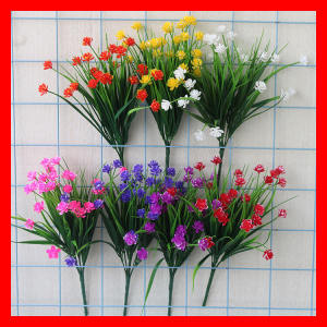 Modern Style Artificial Flower Bouquet Small Grass Decorative Fake Flowers Single Stem Floral Art Arrangement Indoor Home Decor