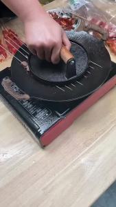 Dụng Cụ Ép Thịt Làm Bánh Mì Kẹp Bằng Gang Đúc Siêu Bền Có Tay Cầm Bằng Gỗ - Dụng Cụ Ép Thịt Nướng BBQ - Dụng Cụ Ép Thịt Nhà Bếp