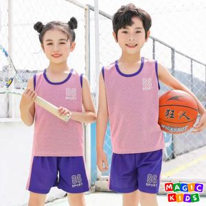 Kids High Quality Polyester Terno Jersey Sports Outfit Summer Tshirt and Short for Boys and Girls 3-10 Years Old