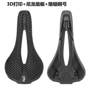 TTPRO 3D Printed Carbon Fiber Bicycle Saddle Ultra Light Hollow Bee Cell Short Nose for Road And Mountain Bikes Competition